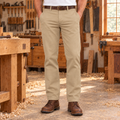 Grant Washed Cotton Chinos in Khaki